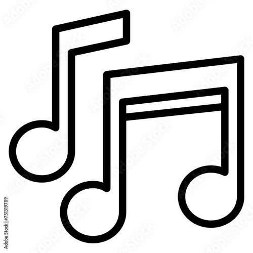 Music icon vector image. Can be used for Movie Genres.