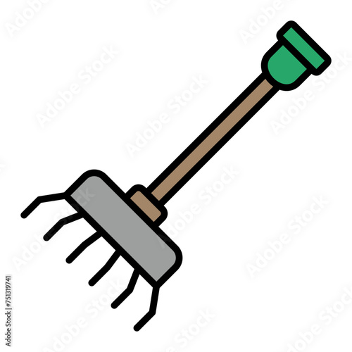   Rake line filled icon
