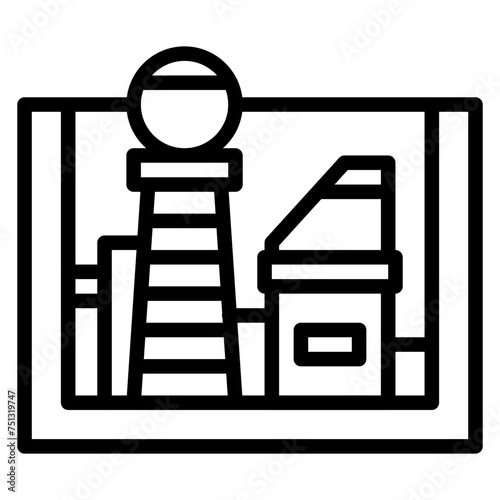 Post Apocalyptic icon vector image. Can be used for Movie Genres.
