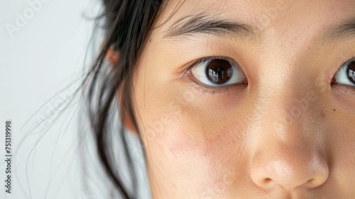 Wallpaper Mural A beautiful Asian woman has insomnia and dark circles around her eyes. Torontodigital.ca