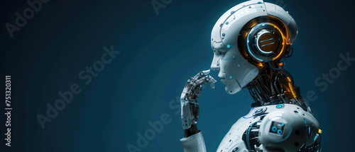 robot Ai Intelligence technology solutions develop cannot find solution background banner copy space area for text photo