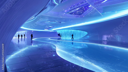 Futuristic electric ice rinks