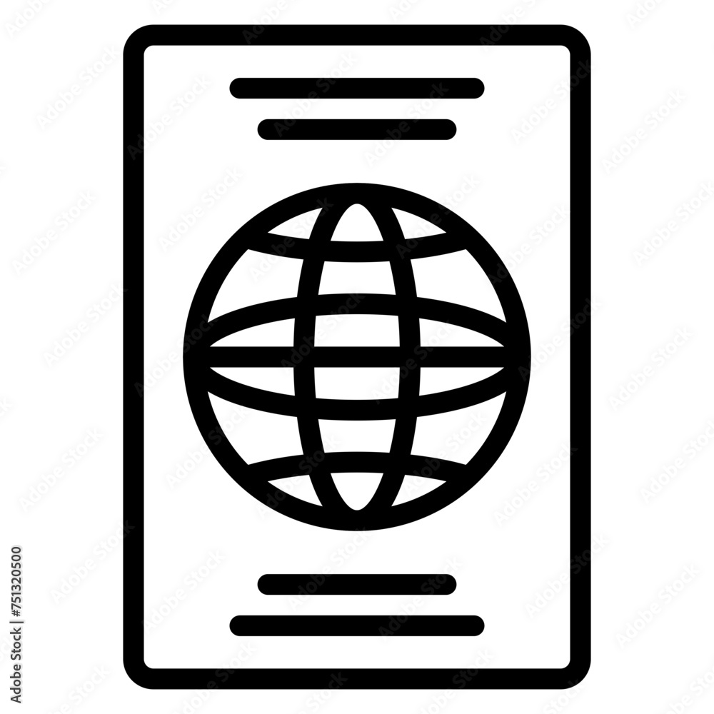 Passport icon vector image. Can be used for World Refugee Day. Passport icon vector image. Can be used for World Refugee Day.