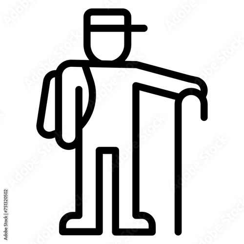 Refugee icon vector image. Can be used for World Refugee Day.