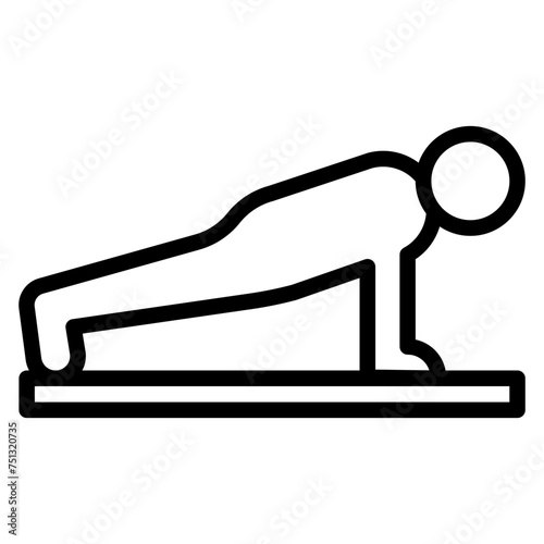 Push up icon vector image. Can be used for Fitness.
