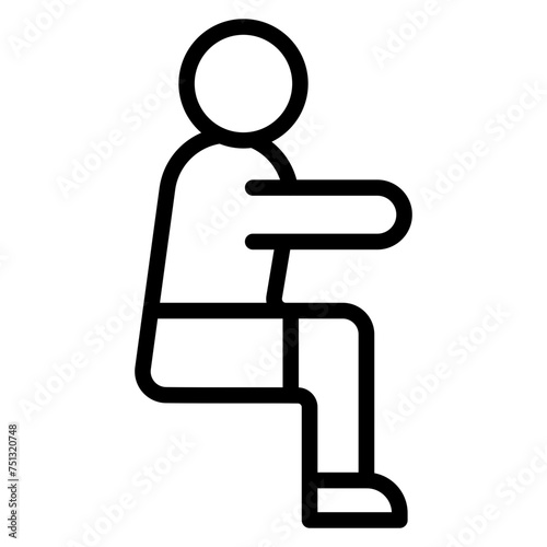 Squat icon vector image. Can be used for Fitness.