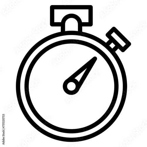 Stopwatch icon vector image. Can be used for Fitness.