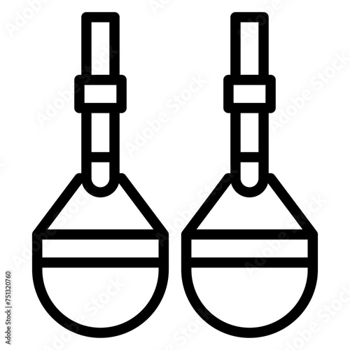 TRX Suspension Training icon vector image. Can be used for Fitness.
