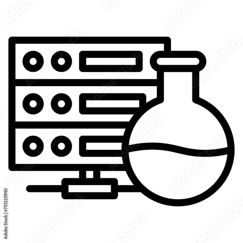 Lab Server icon vector image. Can be used for Virtual Lab.