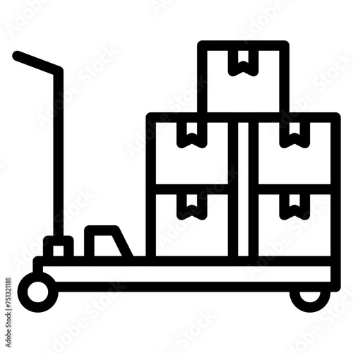 Material Handler icon vector image. Can be used for Construction Vehicles.