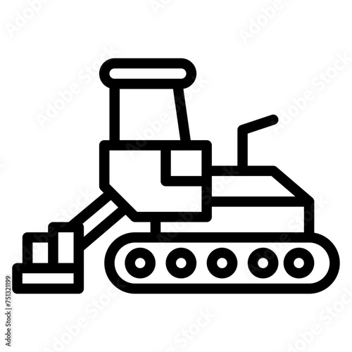 Paver icon vector image. Can be used for Construction Vehicles.