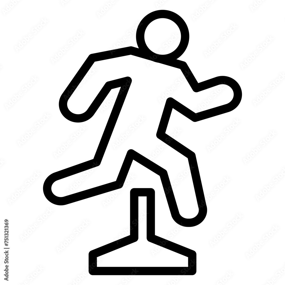 Jumping Athlete icon vector image. Can be used for Track and Field. Jumping Athlete icon vector image. Can be used for Track and Field.