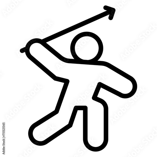 Javelin Throw icon vector image. Can be used for Track and Field.