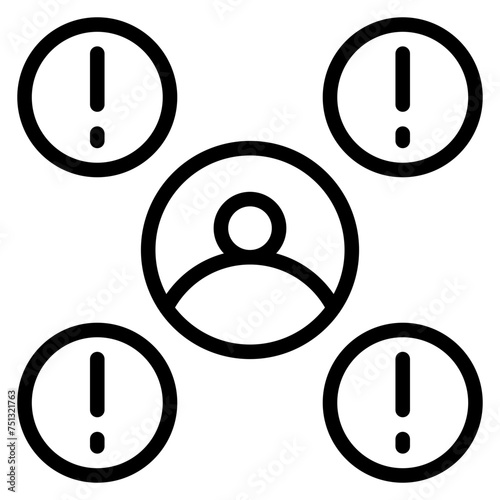 Scapegoating icon vector image. Can be used for Bullying in Society.