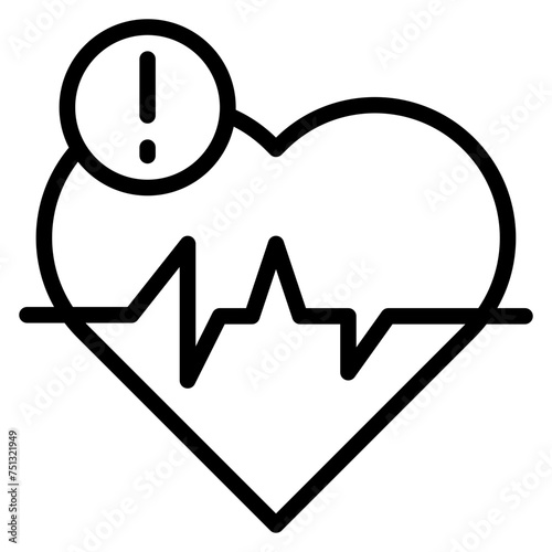 Elevated Heart Rate icon vector image. Can be used for Allergy Symptoms.