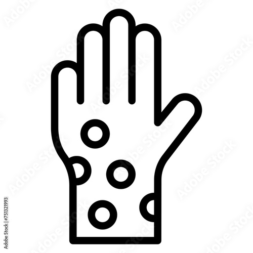 Hives icon vector image. Can be used for Allergy Symptoms.