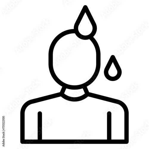 Sweating icon vector image. Can be used for Allergy Symptoms.