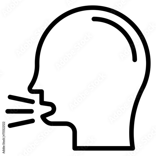 Sneezing icon vector image. Can be used for Allergy Symptoms.