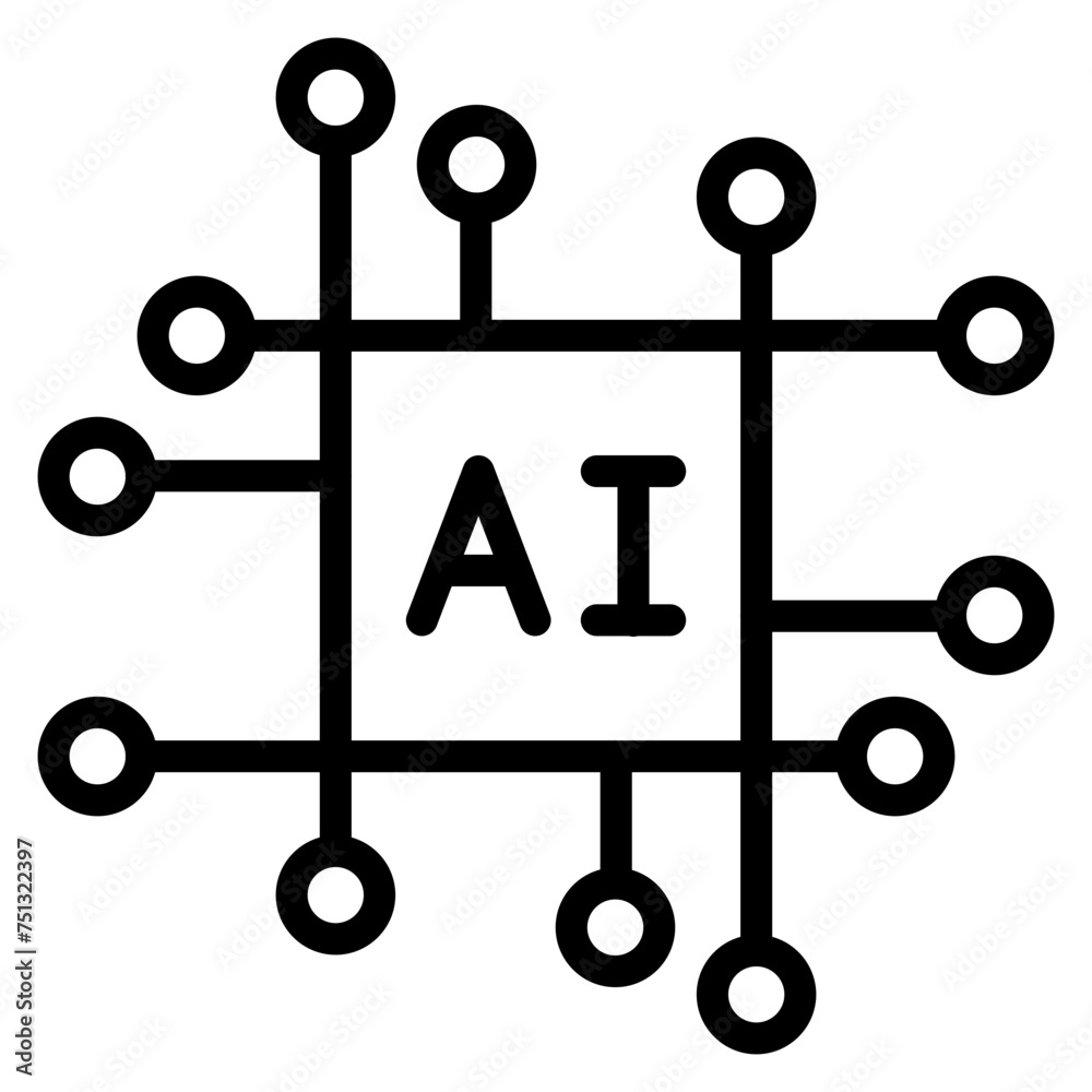 Artificial Intelligence icon vector image. Can be used for Robotics. Artificial Intelligence icon vector image. Can be used for Robotics.