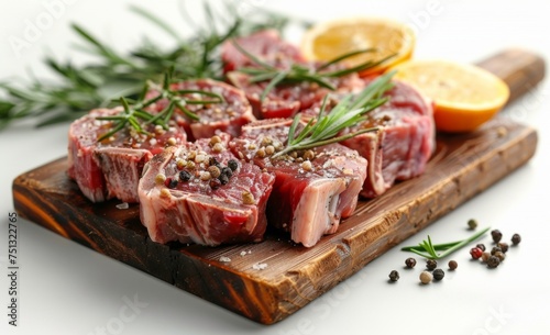 lamb meat isolated on white background