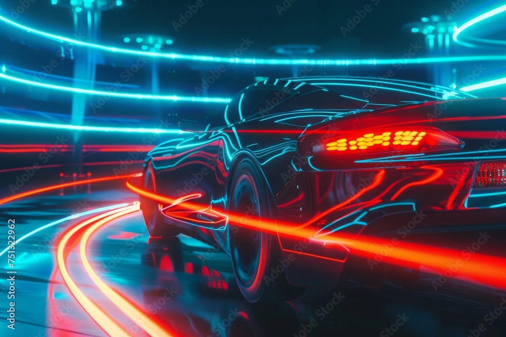 Glowing Metropolis: Timelapse Journey Through a City Bathed in Futuristic Light Trails Glowing Metropolis: Timelapse Journey Through a City Bathed in Futuristic Light Trails