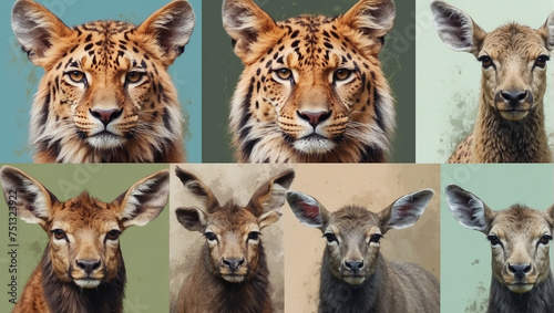 collage of wild animals