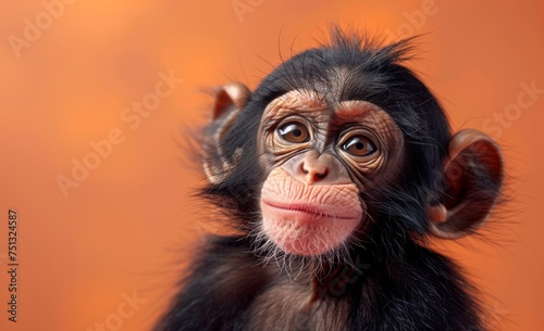 portrait of smiling monkey  © Denis