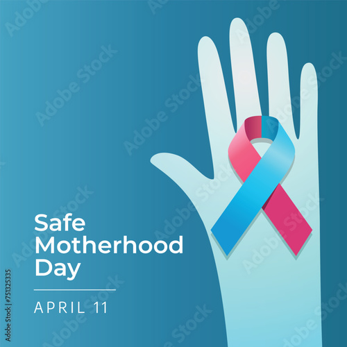 Safe Motherhood Day design template good for celebration usage. vector eps 10. motherhood vector illustration. flat design.