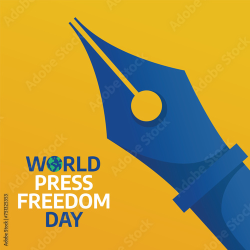 World Press Freedom Day vector design template good for celebration usage. press illustration image. vector eps 10. flat design.