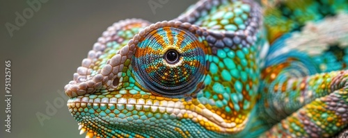Nature Master of Disguise, A Captivating Portrait of a Chameleon in its Wild Habitat © MSTSANTA