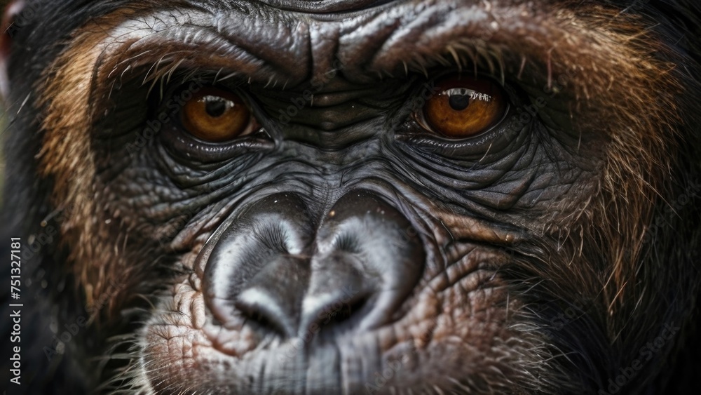 Close-up ape face