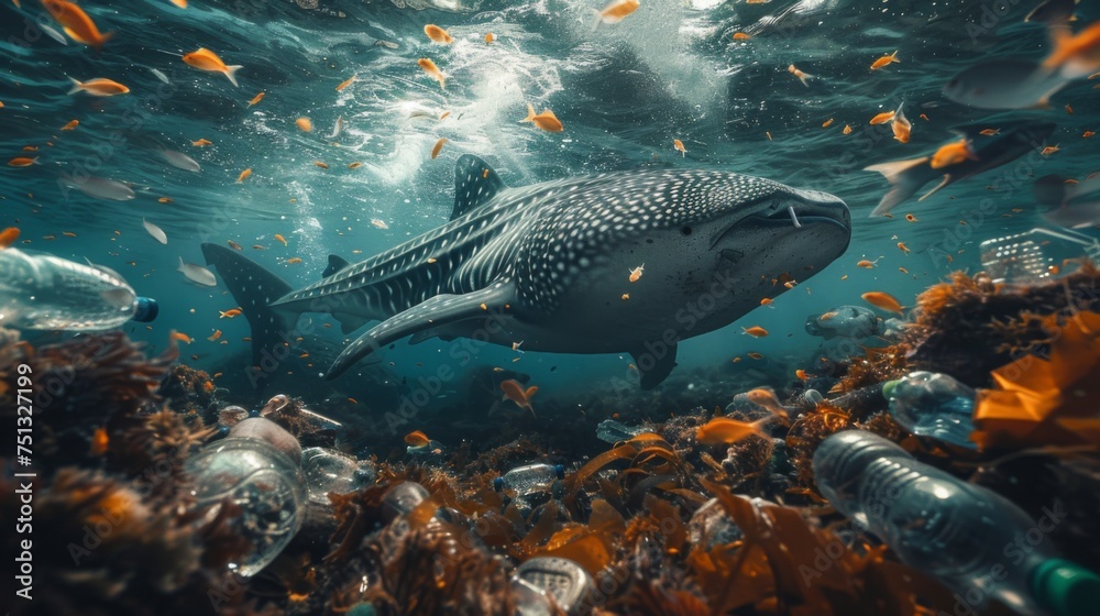 Fototapeta premium fish in the sea, shark