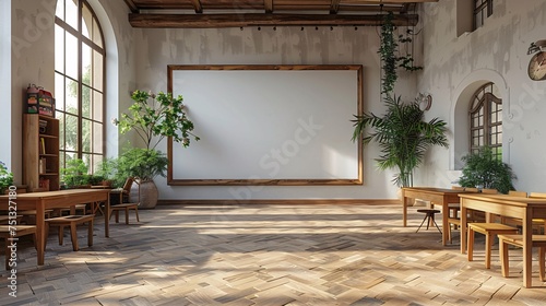 a clean blank white board in a classroom © growth.ai