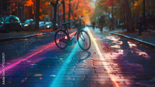Holographic bicycle lanes © Hassan