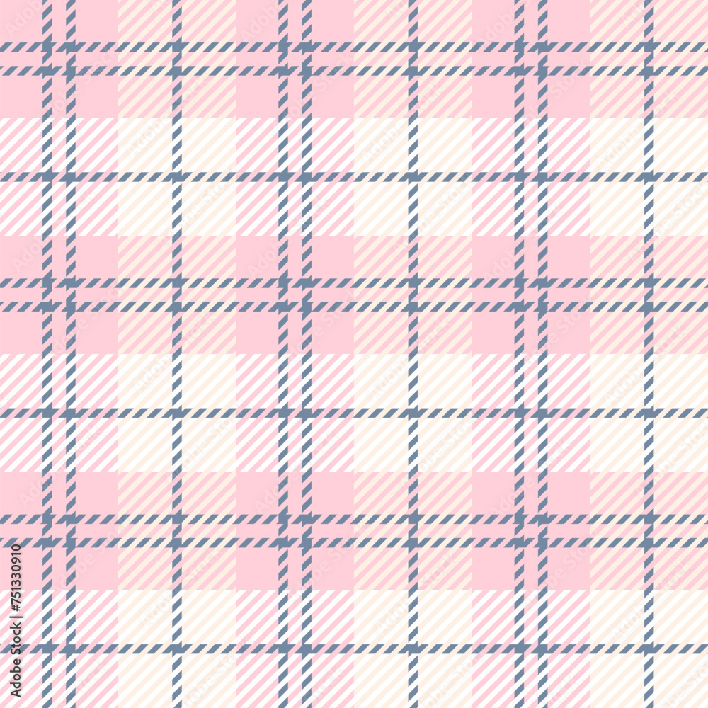 Plaid check seamless patten. Vector Tartan pink, white and gray plaid textured background. Traditional fabric print. Checkered plaid texture for fashion, print, design Plaid check seamless patten. Vector Tartan pink, white and gray plaid textured background. Traditional fabric print. Checkered plaid texture for fashion, print, design