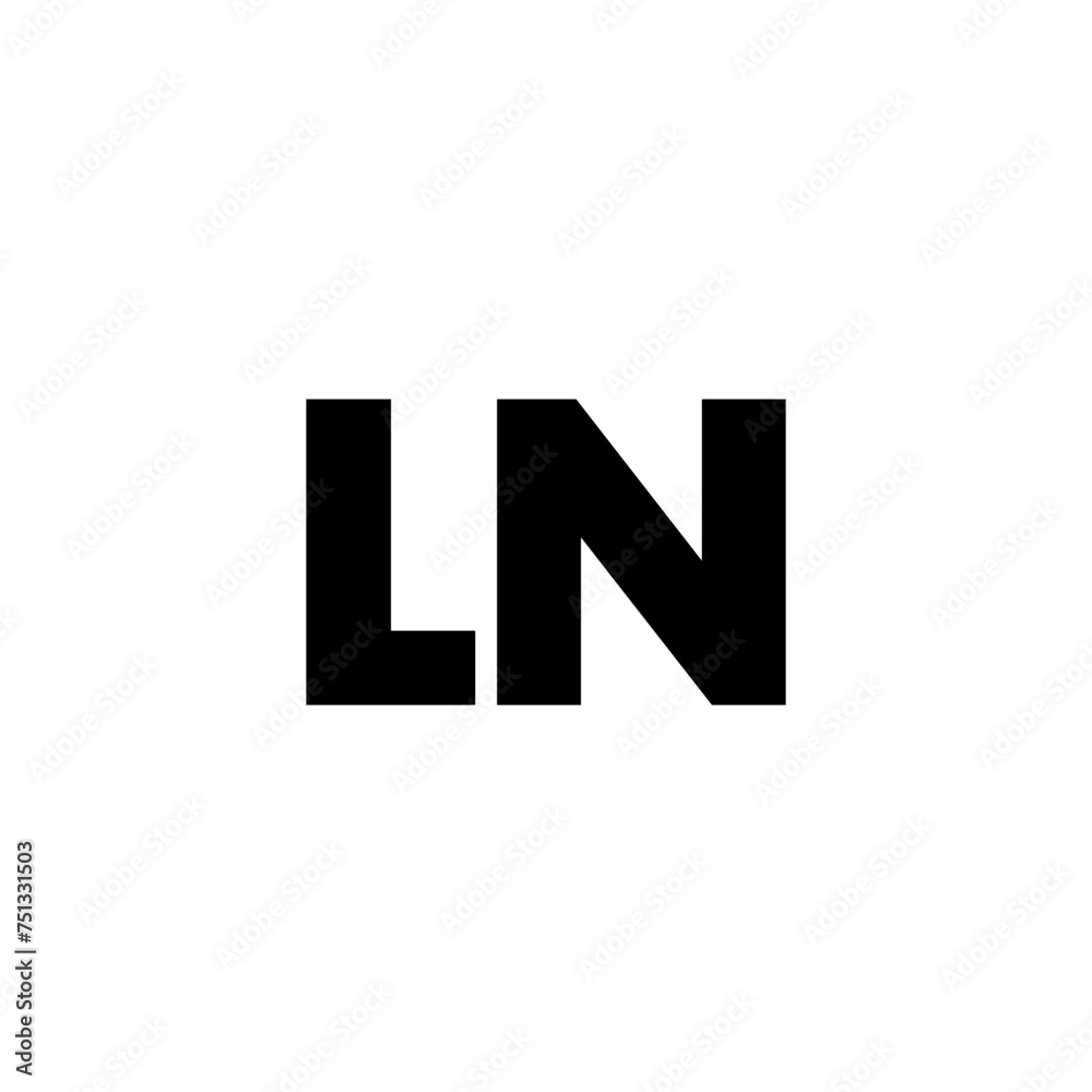 Letter L and N, LN logo design template. Minimal monogram initial based logotype.