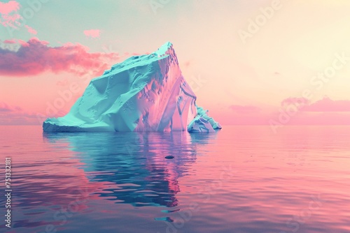 an iceberg in the water © White
