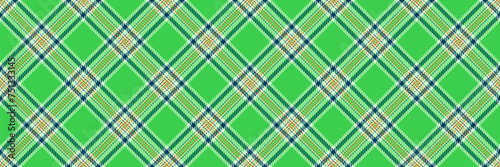 List tartan pattern seamless, art plaid vector texture. Stripe check fabric textile background in green and light colors.