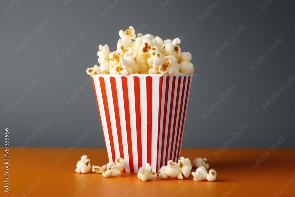 popcorn box isolated on white background