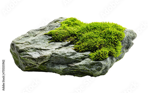 Stone in Green Hues isolated on transparent Background