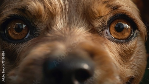 Close-up dog face