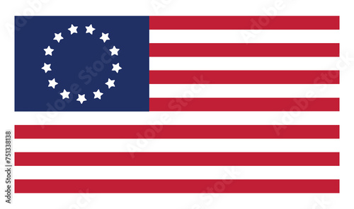 Betsy Ross National Flag. Freedom Nation Flag. photo