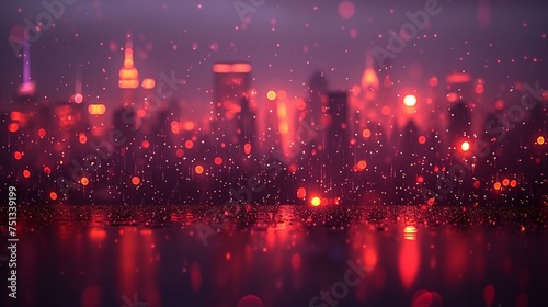 a city in the rain