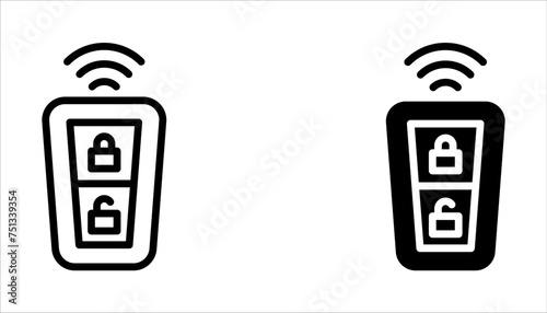 smart key icon set. Simple element illustration. smart key symbol design on white background