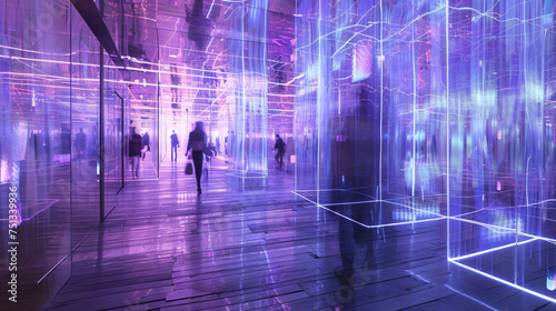 Immersive futuristic light installations