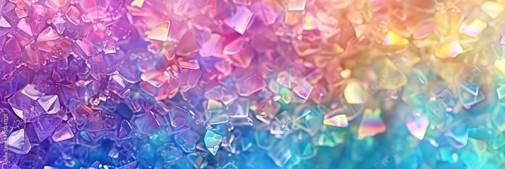 holographic light crystal pattern texture, shimmering with iridescent rainbow colors holographic light crystal pattern texture, shimmering with iridescent rainbow colors