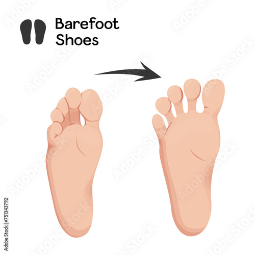 Orthopedic and anatomical shoes care vector illustration.