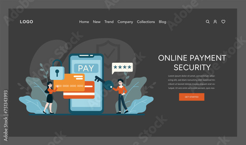 Illustrates robust cyber protection measures during financial transactions to ensure consumer trust