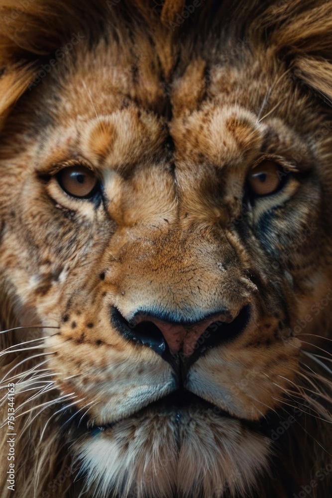 Portrait of Lion Face Portrait of Lion Face