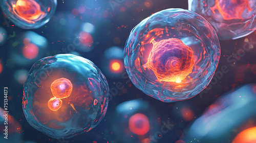 Molecular structure of human biological cells
